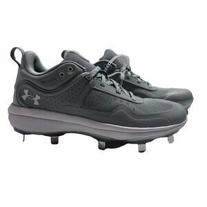 Womens Cleats Size 6 Gray Under Armour UA Glyde Fastpitch Metal Softball Grey